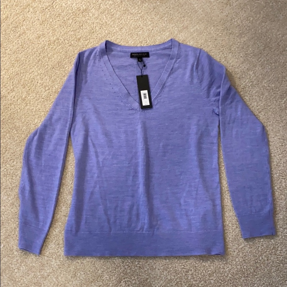 Banana Republic Lavender Merino Wool Sweater